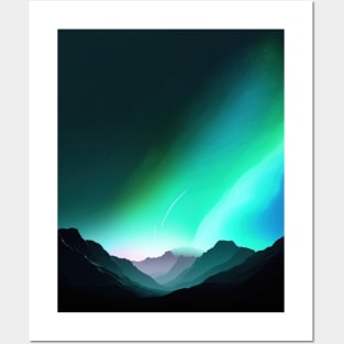 Minimalist - Aurora Borealis 03 Posters and Art